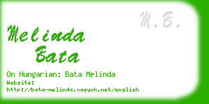 melinda bata business card